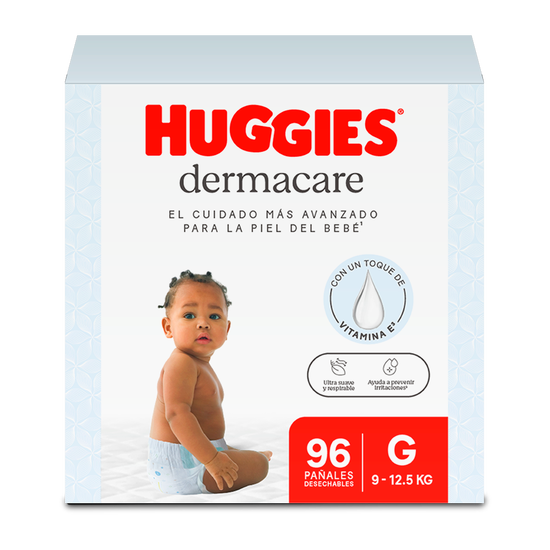 Pañales Huggies Dermacare Talla G, 96 uds